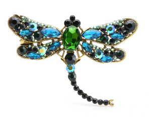 Dragonfly Luxury Brooch (Green)