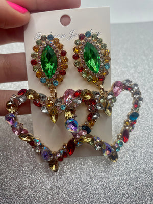 Heart Crystal Earrings