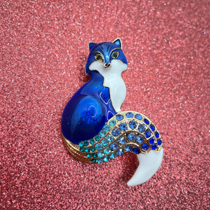 Fox Luxury brooch (BLUE)