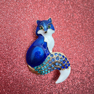 Fox Luxury brooch (BLUE)